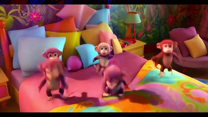 پانچ چھوٹے بندر 🐒 - اردو نرسری گانا | Five Little Monkeys Sing Along