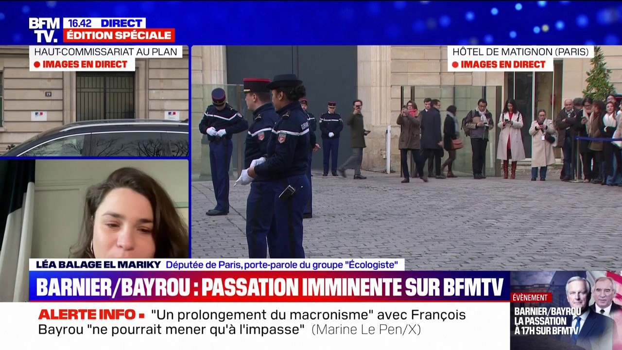 François Bayrou à Matignon: "Emmanuel Macron préfère son bilan à la stabilité politique", estime Léa Balage El Mariky (les Écologistes)