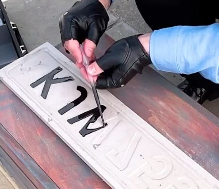 License plate rescue! Bringing back the shine to these numbers!