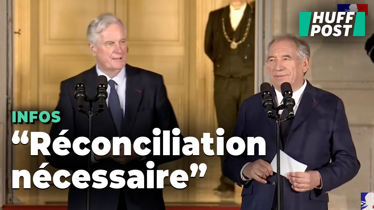 La passation de pouvoir entre Michel Barnier et François Bayrou