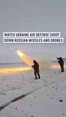 Watch Ukraine air defense shoot down Russian missiles and drones