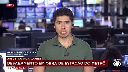 Canteiro de obras de estação de metrô desaba em SP