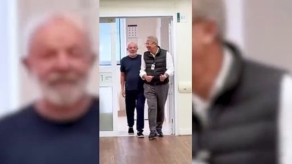 Lula posta vídeo caminhando por hospital: “Fiquem tranquilos”
