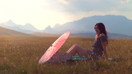 Meditation music video: Mountains and a woman