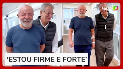Após deixar UTI, Lula caminha pelos corredores do hospital
