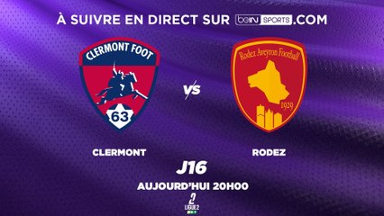 Ligue 2 BKT : Clermont - Rodez en direct vidéo