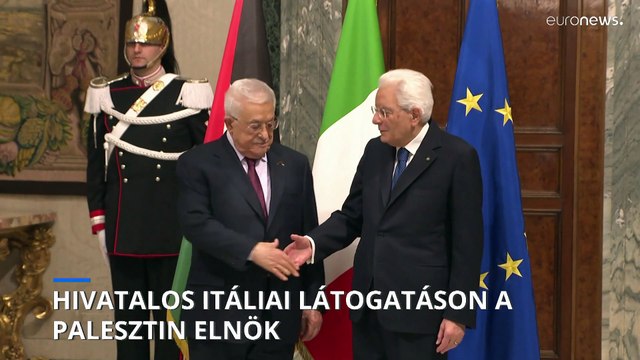 Rómába látogatott a palesztin elnök, fogadta az olasz elnök és a pápa is