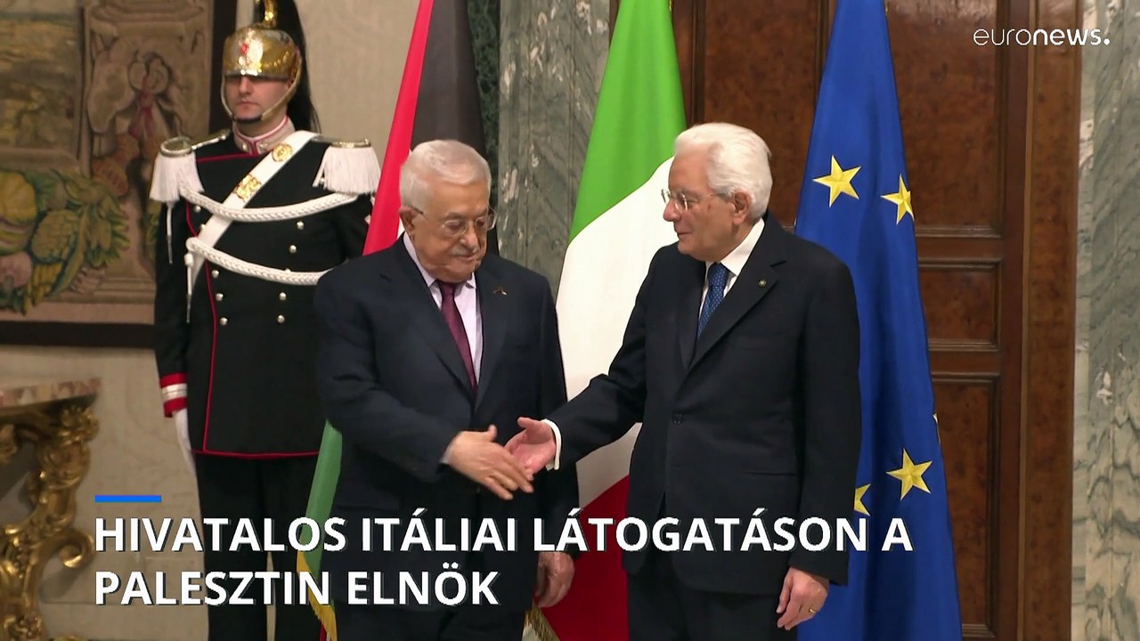 Rómába látogatott a palesztin elnök, fogadta az olasz elnök és a pápa is