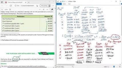 Accounting - Hire Purchase and Instalments Sale Transactions PART 11