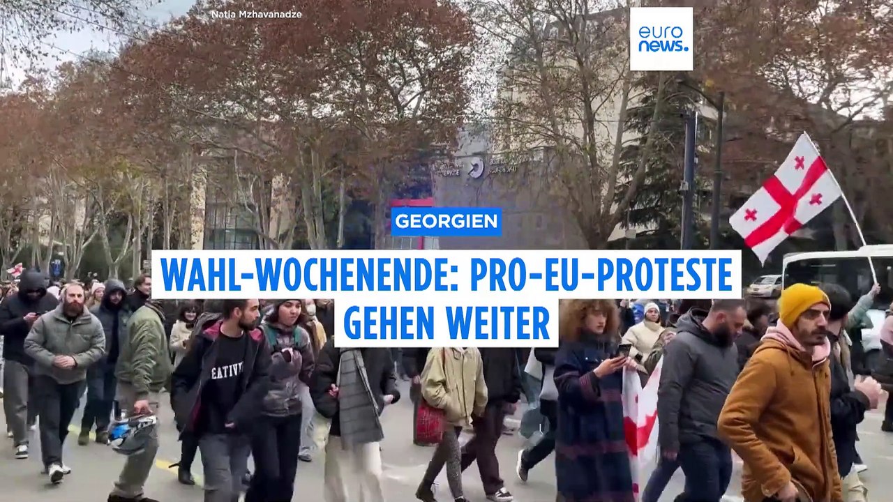 Georgien: Massive Proteste am Tag vor der Präsidentenwahl