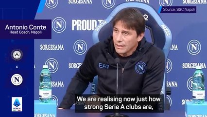 'No guaranteed points' in Serie A - Conte