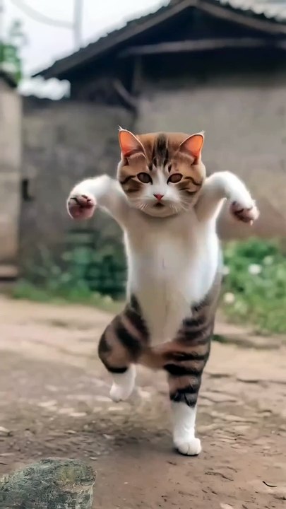 Funny cat dancing