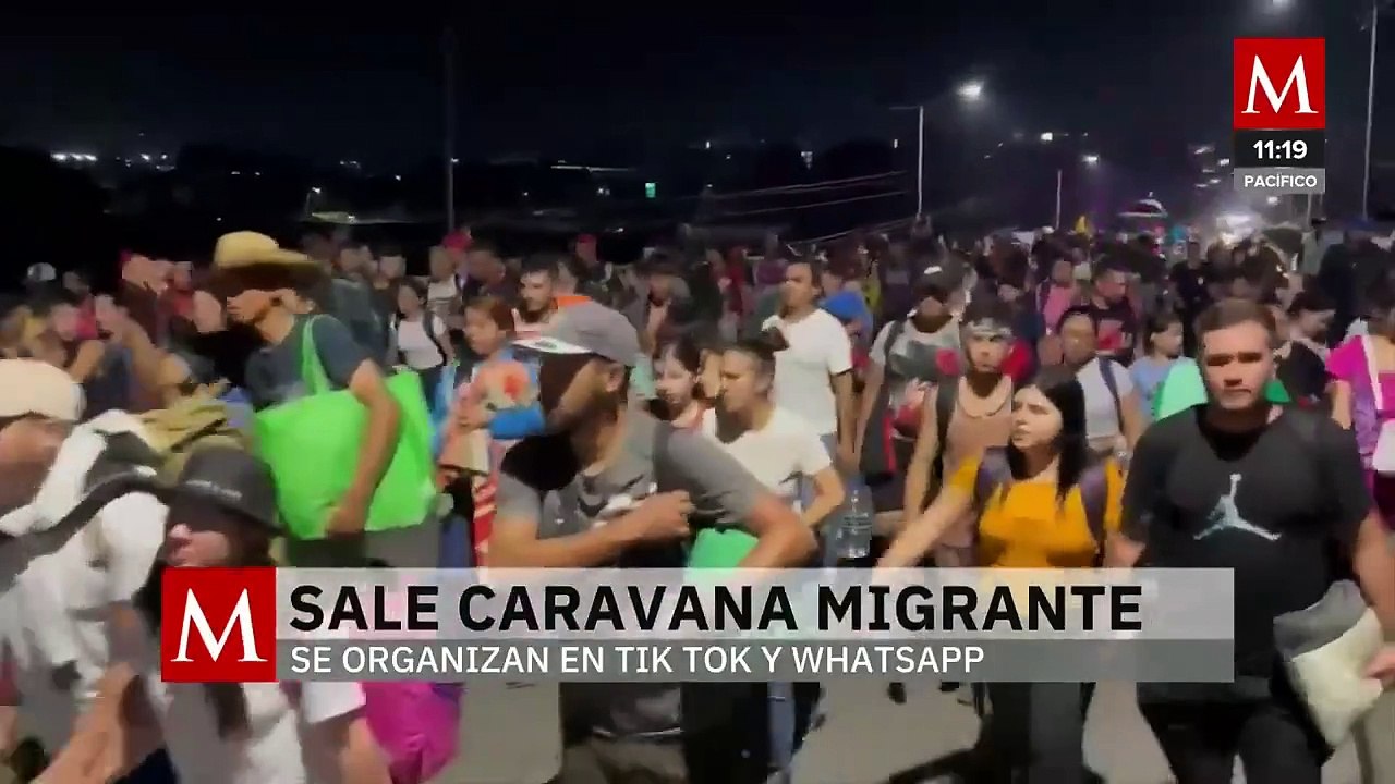Caravana migrante 'La Peregrinación' sale de Tapachula, Chiapas; huyen del hostigamiento del INM