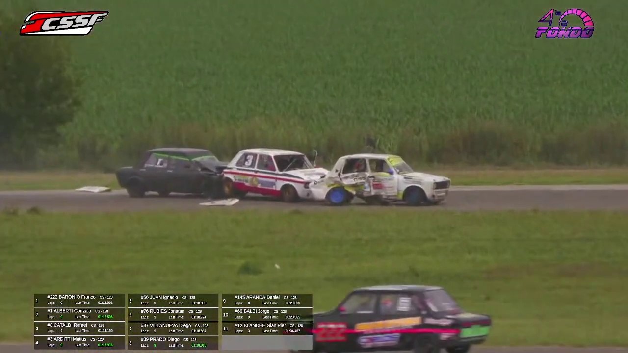 Turismo Fiat 128 Santafesino del Sur 2024 Marcos Juarez 5 Final Big Crash