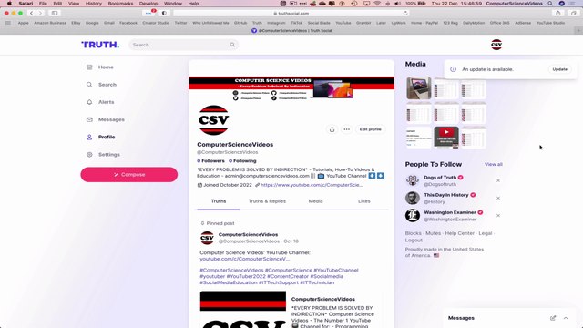 How to UPDATE Your TRUTH SOCIAL Account Using a Desktop Computer / MAC - Basic Tutorial | New
