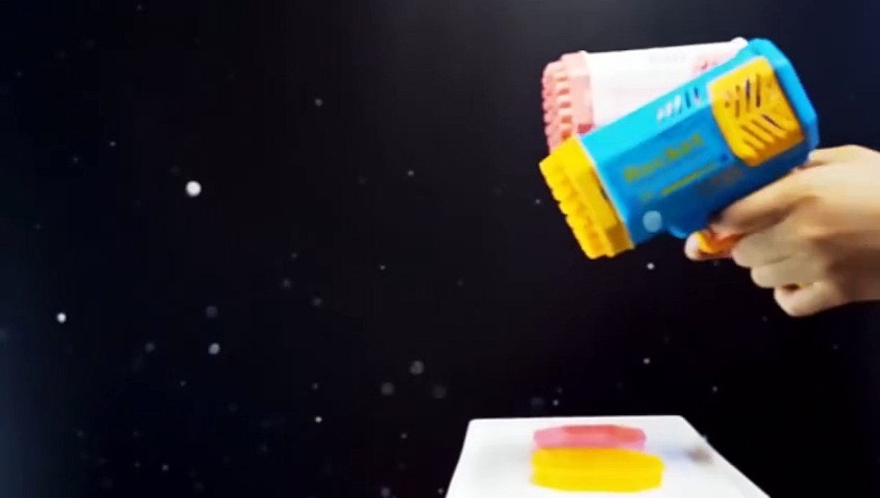 I just found this on AliExpress:  $13.00 | Children Astronaut 10-36 Holes Rocket Launcher Handheld Portable Electric Automatic Bubble Gun LED Light For Boys And Girls ﻿