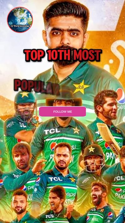 Top 10  popular Pakistani cricketer team place in 2024