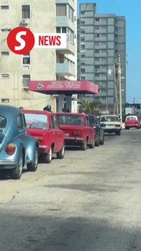Cuban drivers wait in line at fuel stations amid latest shortage crisis