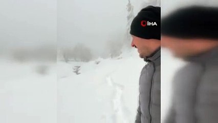 Böyle fedakarlık görülmedi! Kediler için karlı yolları aşıyor!