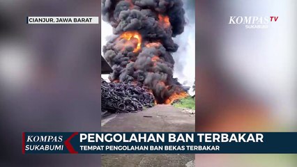 Diduga Karena Membakar Sampah, Tempat Pengolahan Ban Bekas Terbakar