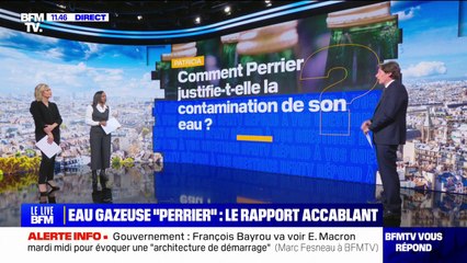 Comment Perrier justifie-t-elle la contamination de son eau ?
