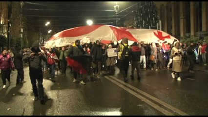 Georgia, manifestanti in piazza in attesa dell'elezione del Presidente
