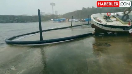 Giresun'da Fırtına Balık Kafeslerini Kıyıya Sürükledi