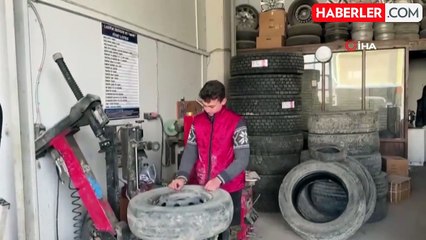 Lastik Tamiri Kabusa Döndü: Patlama Anları Kamerada