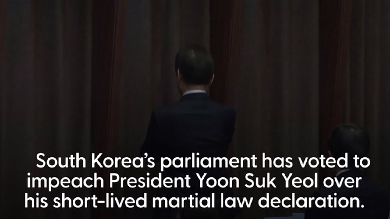 South Korean Parliament Votes To Impeach President Yoon Suk Yeol
