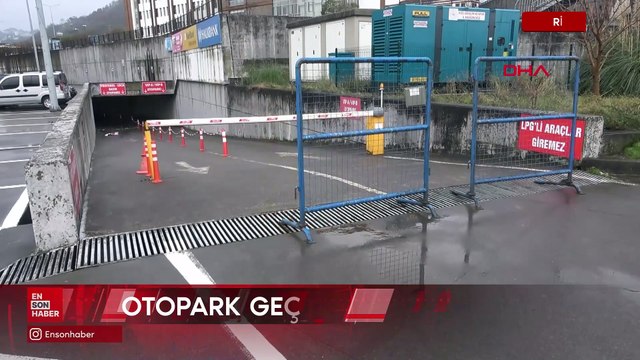 Rize'de dev dalgalar stadyuma ulaştı, otopark su ve çamurla doldu