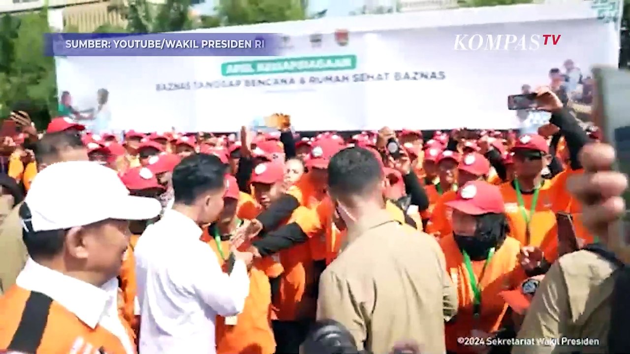 Gibran Sapa Peserta Apel Baznas, Paspampres Sigap Jalan Cepat