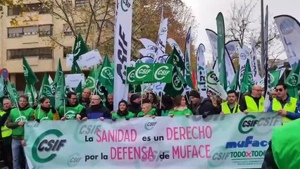 Manifestación en defensa de Muface en Madrid