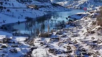 Türkiye'nin gerçek ''Atlantis''ine 14 yıl sonra kar yağdı