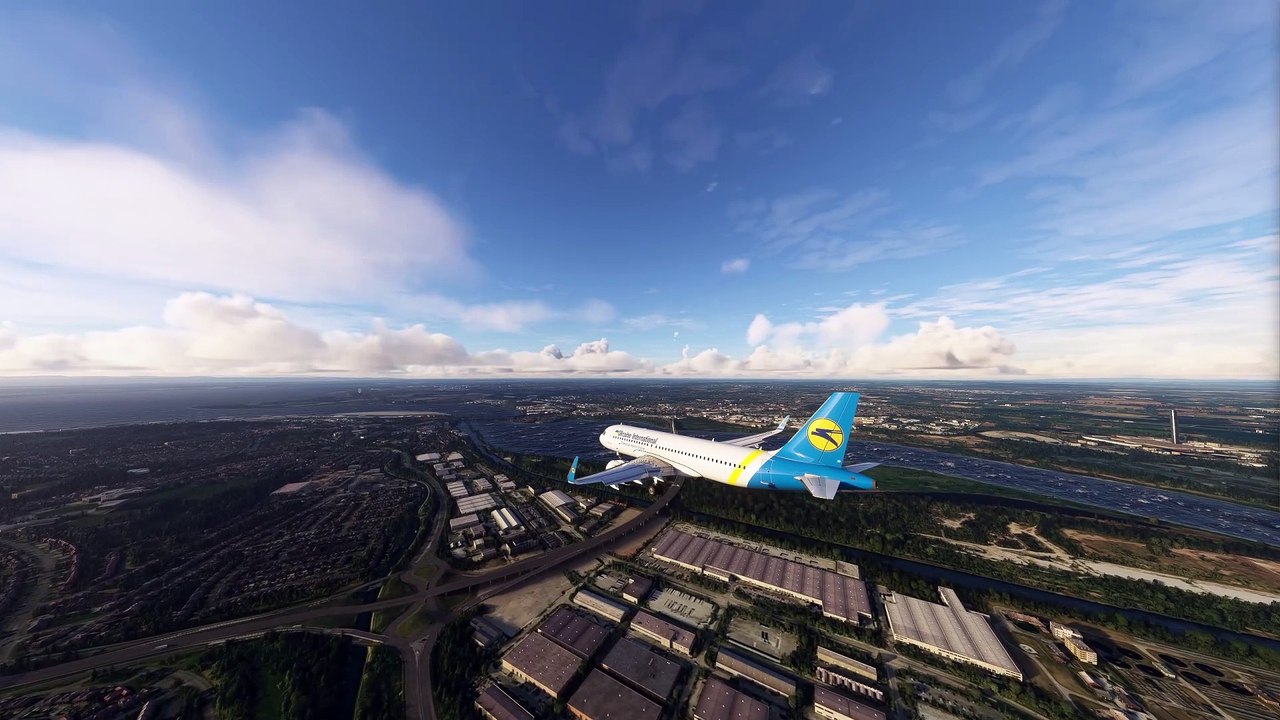 Breathtaking Landing: Ukraine International A320neo at Liverpool John Lennon Airport, United Kingdom #flights #fly #flightlovers #Canada #USA #Japan  #aviation #A320neo #flying #FlyingLovers #aviationlovers #landinglovers