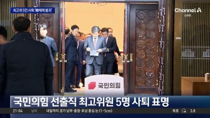 與 선출직 최고위원 5인 사퇴…비대위 수순