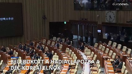 Belebukott a hadiállapotba: a dél-koreai elnök menesztéséről döntött a parlament