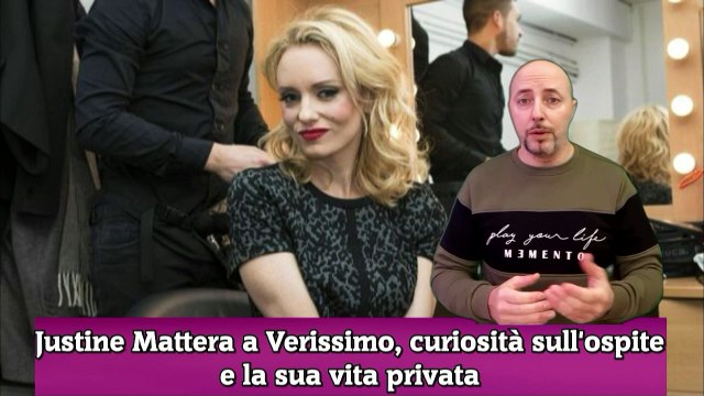 Justine Mattera a Verissimo, curiosità sull'ospite e la sua vita privata