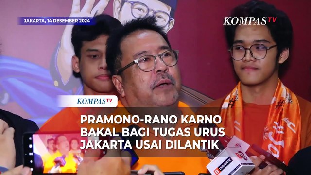 Rano Karno soal Bagi Tugas dengan Pramono Urus Jakarta: Mas Pram di Meja, Eksekutornya Saya