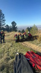 Complicado rescate en Alcalá de Henares de un ciclista herido en la zona del Ecce Homo