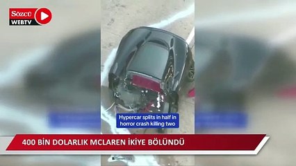 400 bin dolarlık McLaren ikiye bölündü