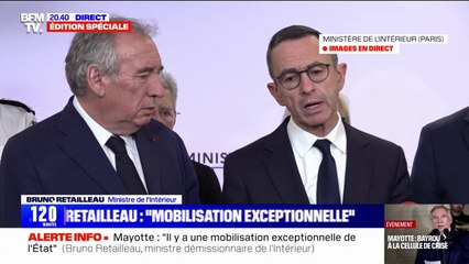 Bruno Retailleau (ministre démissionnaire de l'Intérieur), sur le cyclone à Mayotte: "Il y a une mobilisation exceptionnelle de l'État"
