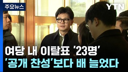 여당 내 이탈표 '23명'...'공개 찬성'보다 배 늘었다 / YTN