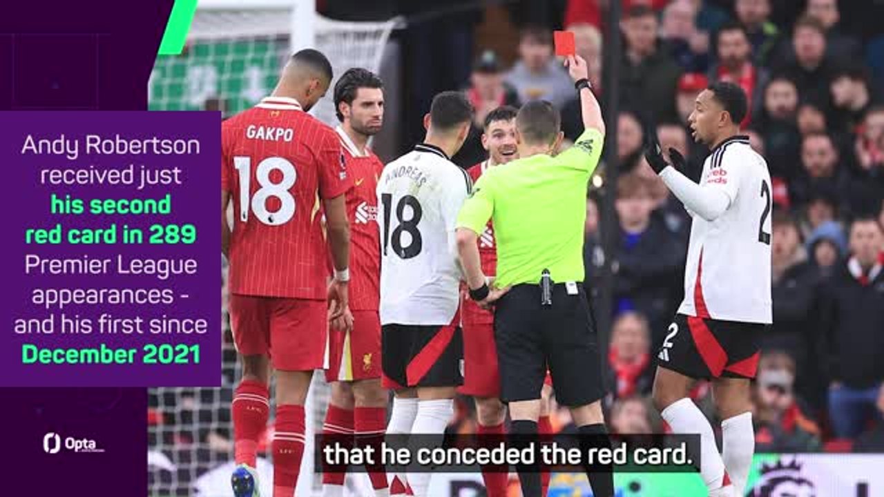 Robertson sending off influenced by injury - Slot