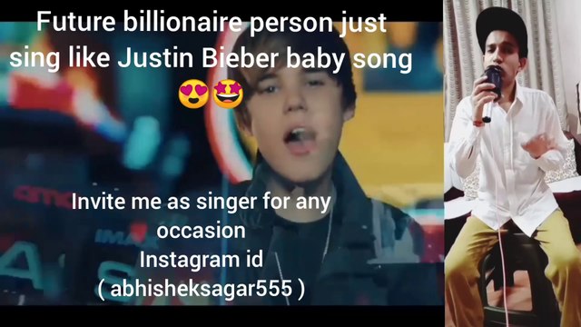 Future billionaire singer sings just like Justin Bieber Baby song😍