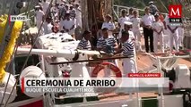 Celebran la ceremonia de arribo del Buque Escuela Cuauhtémoc en Acapulco