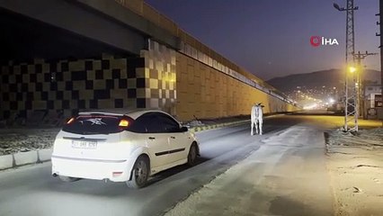 Tırdan kaçan angus iğneyle bayıltılarak yakalandı! O anlar kamerada