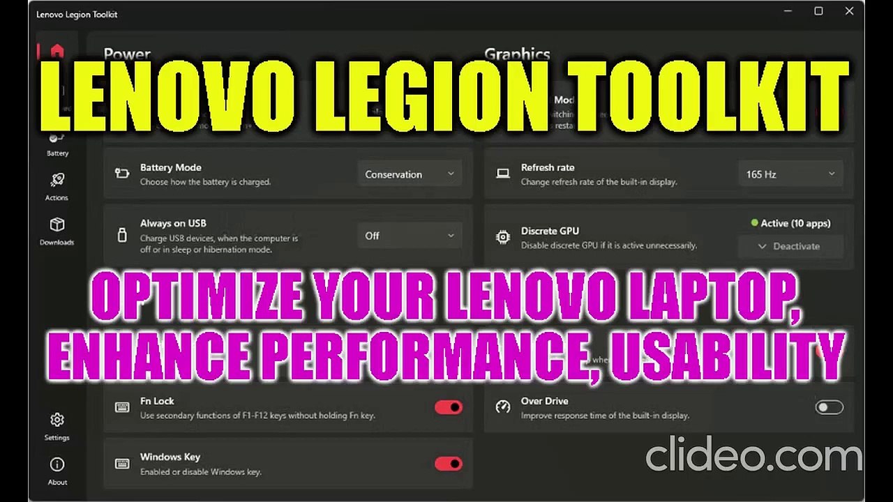Lenovo Legion Toolkit - Optimize Your Lenovo Laptop, Enhance Performance and Usability