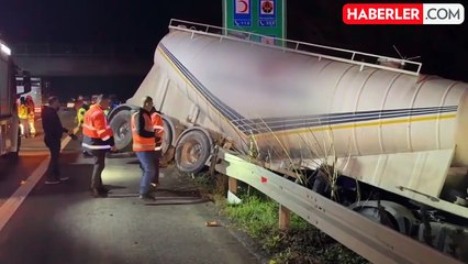 Düzce'de Tır Kazası: Sürücü Yaralandı