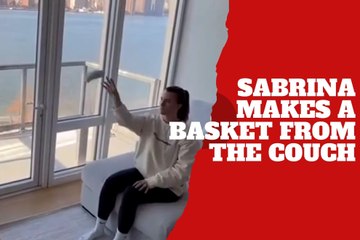 Sabrina Ionescu shows off her skills just days after thumb surgery