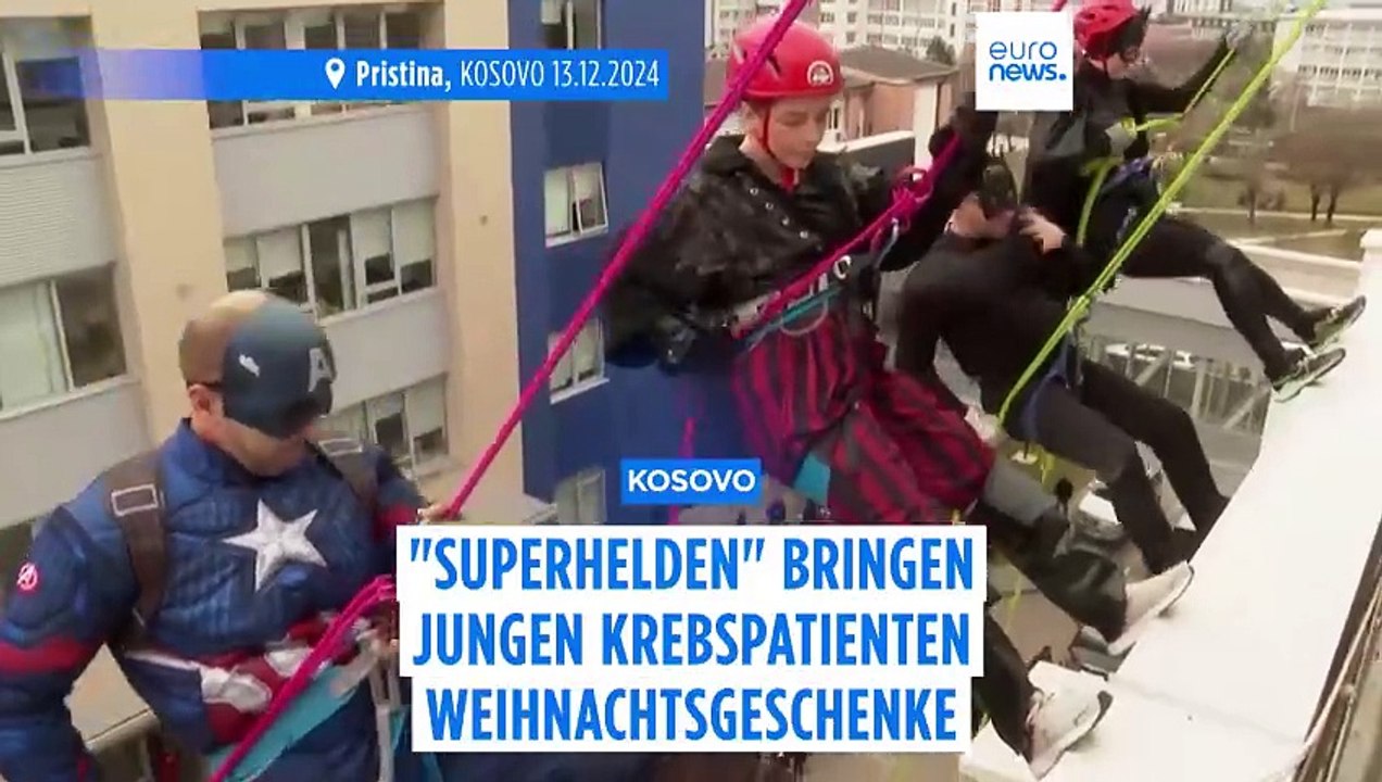 Kosovo: Superhelden verteilen Geschenke an junge Krebspatienten